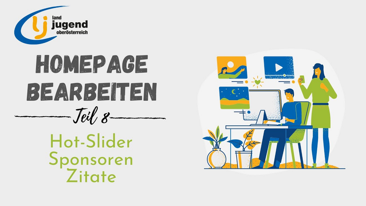 Website bearbeiten 8/10 - Hot-Slider, Sponsoren, Zitate
